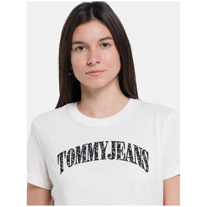 TOMMY JEANS Reg FLORAL VARSITY TEE